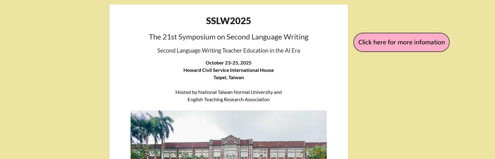 The 21st Symposium on Second Language Writing